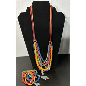 Boho‎ chic multi-colored Jewelry set